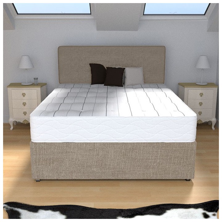Venus Mattress with Matching Chenille Platform Top Divan Base - Free Headboard