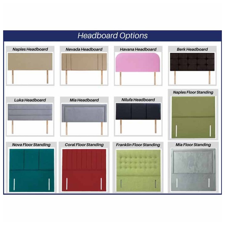 Diamond Luxury Divan Bed Set with Memory Foam Mattress