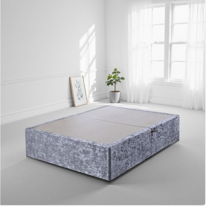 Hf4you Crushed Velvet Divan Base With Headboard