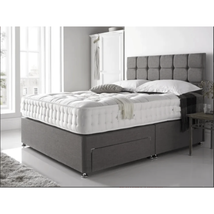 Suede Memory Sprung or Ortho Divan Bed Set