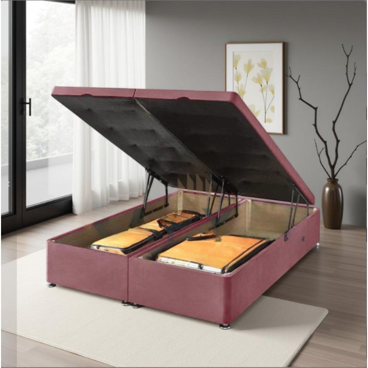 Plush Velvet Ottoman End Lift Ottoman Base