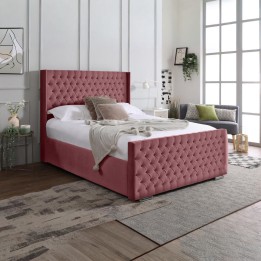 Bahrain Winged Bedframe with Optional Mattress and Storage