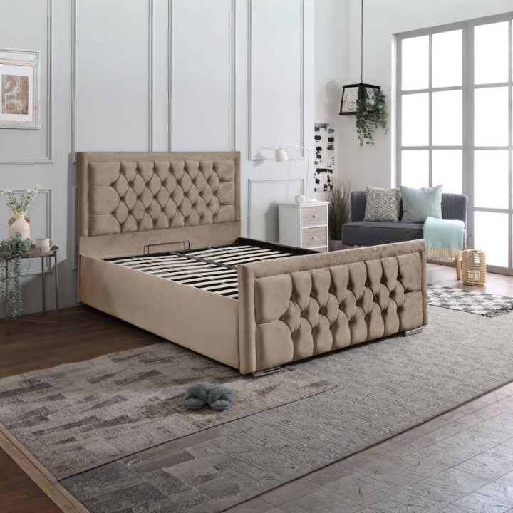 Mauritius Bedframe with Optional Mattress and Storage