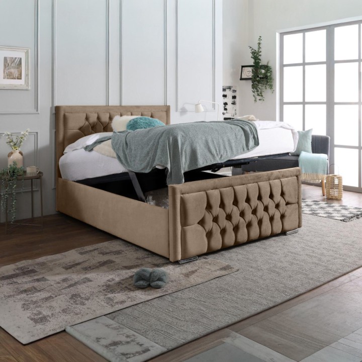 Mauritius Bedframe with Optional Mattress and Storage