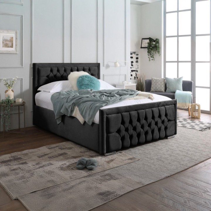 Mauritius Bedframe with Optional Mattress and Storage
