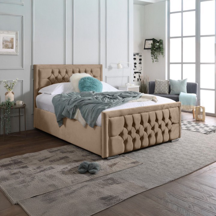 Mauritius Bedframe with Optional Mattress and Storage