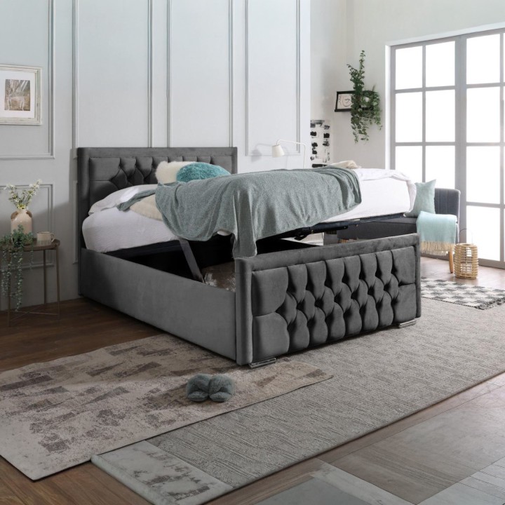 Mauritius Bedframe with Optional Mattress and Storage