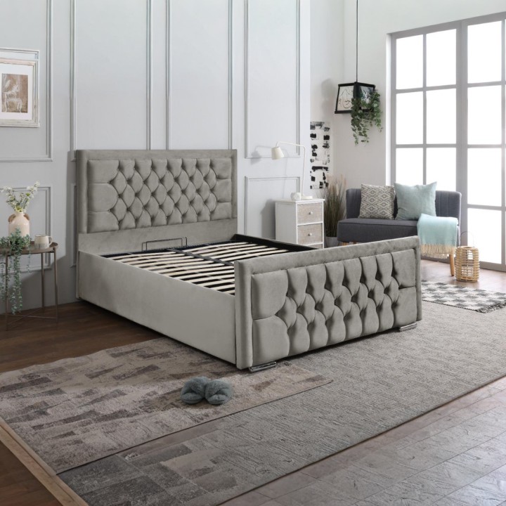 Mauritius Bedframe with Optional Mattress and Storage