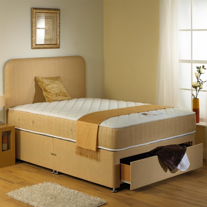 Divine Sleep White Rose Memory Pocket Divan Bed