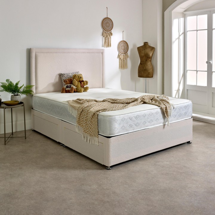 Plush Teddy Cloud Divan Bed – Upholstered Orthopaedic Divan