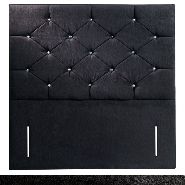 Hf4you Maia Black Floor Standing Headboard