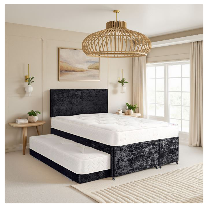 Berlin Crushed Velvet Double Guest Bed