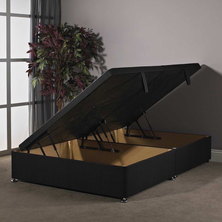Hf4you Side Opening Fabric Upholstered Divan Base-4ft6-Black
