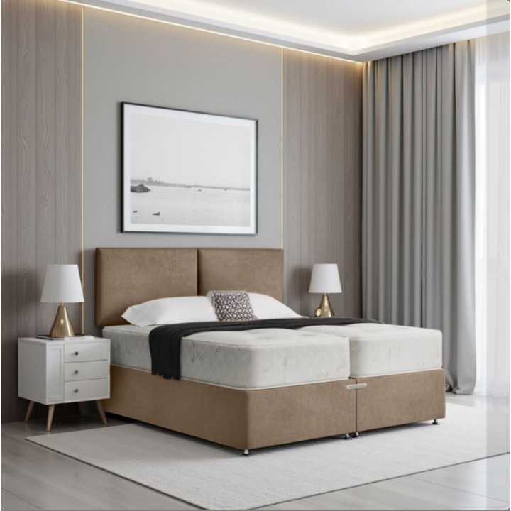 Amber Dusk Zip & Link Divan Bed Set