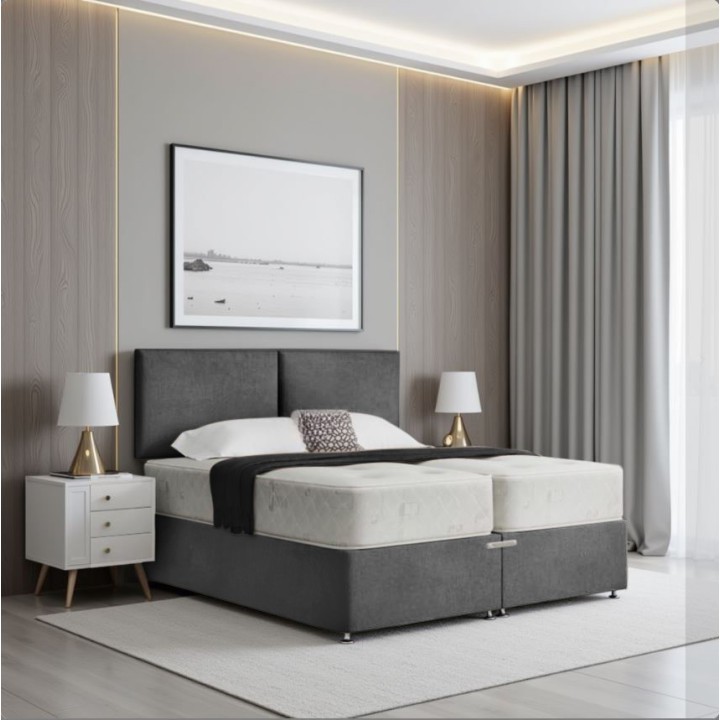 Amber Dusk Zip & Link Divan Bed Set