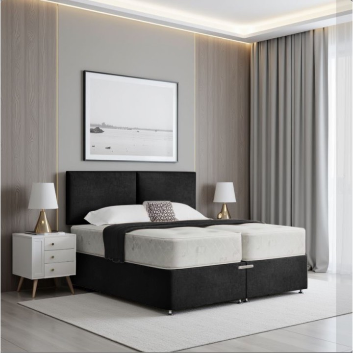 Amber Dusk Zip & Link Divan Bed Set