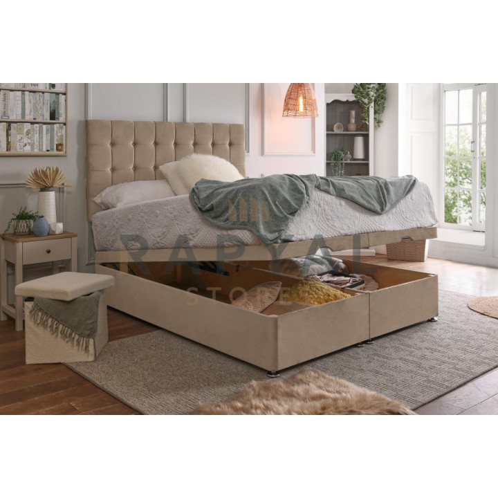 Hf4you Plush Ottoman Divan Bed With Matching Headboard