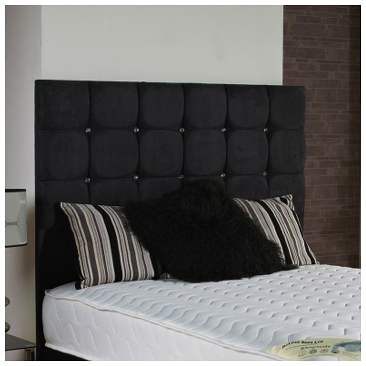 Hf4you 30" Diamante Fabric Upholstered Headboard-2ft6