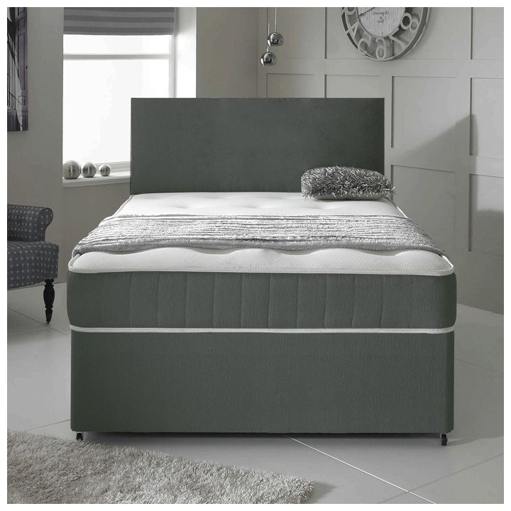 Hf4you Grey Memory Foam Bed with FREE Headboard